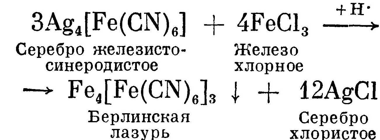 Реакция образования берлинской лазури